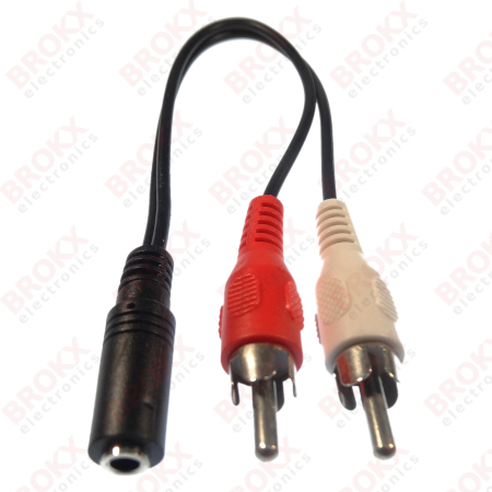3,5 mm Jack vrouwelijk  - Tulp kabel (stereo) 0,2 m