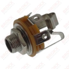 Jack 6,35 mm - vrouwelijk - stereo - paneelmontage - schakelend