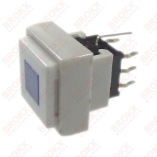 Drukknop schakelaar - DPDT (Blauwe LED)