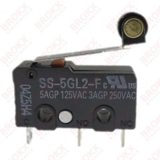 Microswitch - Wissel contact (SPDT) - roller hefboom
