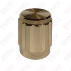 Draaiknop alu goud