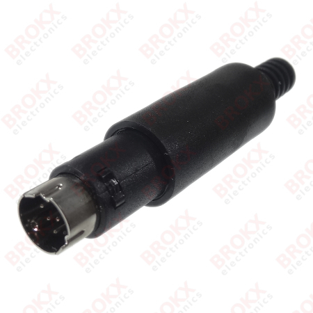 Mini DIN plug 8 pins male