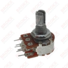 22 kΩ - 300 graden draai - 6 mm as - log stereo