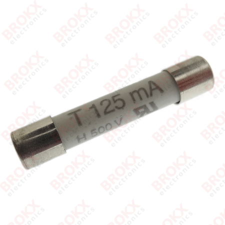 125 mA (T) 500 V 6,3 x 32 mm traag
