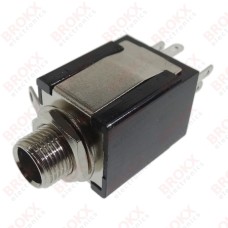 Jack 6,35 mm - vrouwelijk - stereo - dubbel wisselcontact