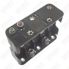 Batterij houder 10 x AA met 9 V clip aansluiting