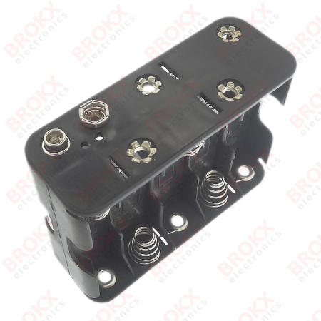 Batterij houder 10 x AA met 9 V clip aansluiting