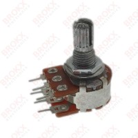 10 kΩ - 300 graden draai - 6 mm as - stereo