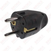 AC Europa stekker rond geaard (zwart)