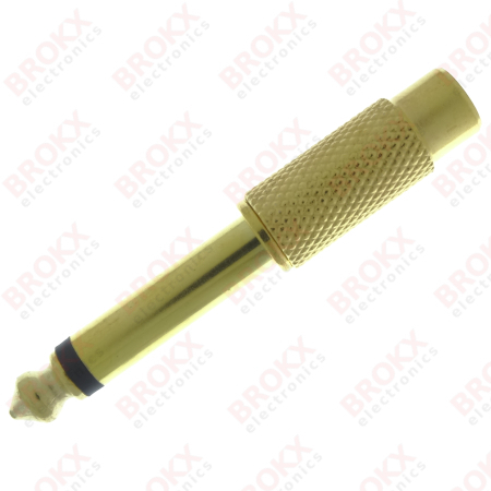 1 x RCA/Tulp naar 6,35 mm Jack adapter