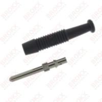 Banaan / Meetsnoer stekker 2 mm zwart