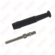 Banaan / Meetsnoer stekker 2 mm zwart