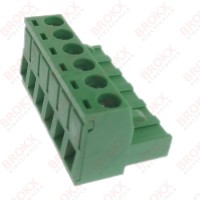 Stekerbare schroefklem 6 pins - 5,08 mm steek - Stekker