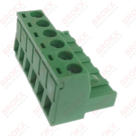 Stekerbare schroefklem 6 pins - 5,08 mm steek - Stekker