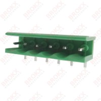 Stekerbare schroefklem 6 pins - 5,08 mm steek - Printcontact haaks