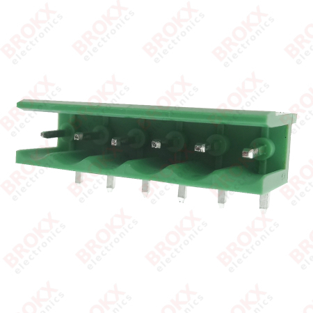 Stekerbare schroefklem 6 pins - 5,08 mm steek - Printcontact haaks