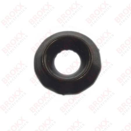 M4 Rozetring zwart messing