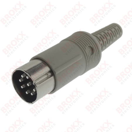 DIN plug 8 pins mannelijk