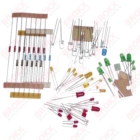 LED assortment with resistors - Click Image to Close