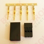 Futaba male servo connector gold plated - 10 pieces