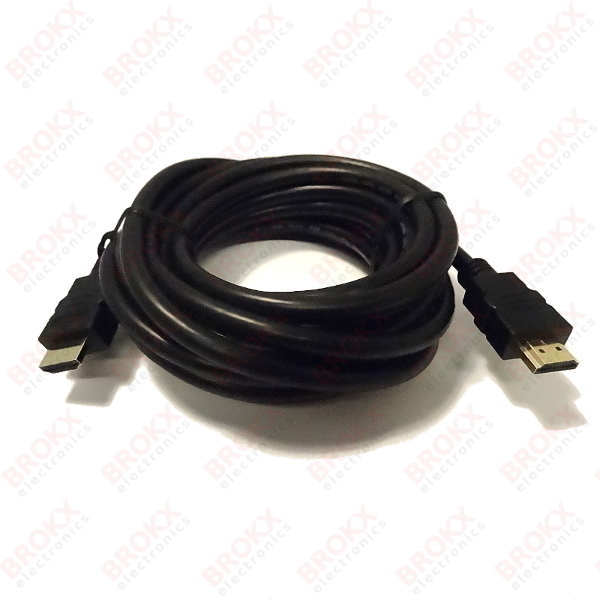 HDMI cable gold-plated with ethernet 5 meter - Click Image to Close