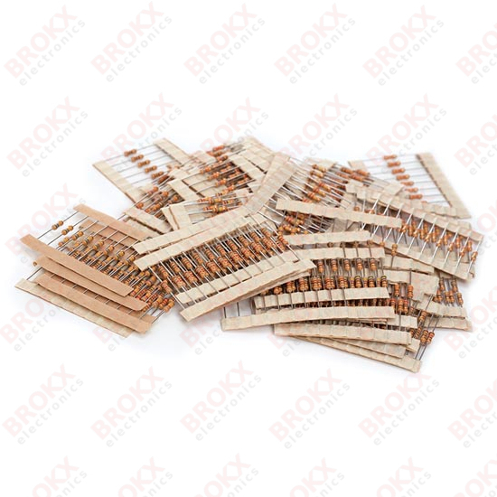 Carbon film resistor kit (E12-series - 610 pieces) - Click Image to Close