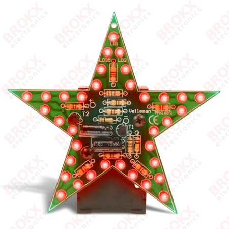 Flashing Red LED Star