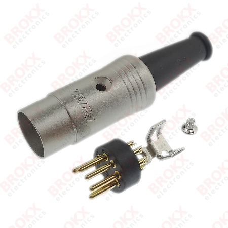 DIN plug 5 pins male 180º