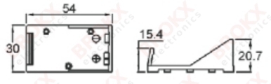 Batterij houder voor 9 V batterij