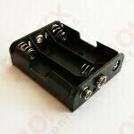 Battery holder 3 x AA with 9 V clip connection