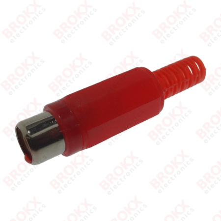 RCA plug female - red - Click Image to Close