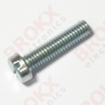 M6 x 25 Metal screw slotted galvanized