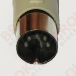 DIN plug 5 pins male 180º