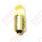 BA9S 12 Volt LED lamp geel