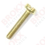 M4 x 20 Metal screw combi-head galvanized yellow