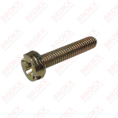 M4 x 20 Metal screw combi-head galvanized yellow