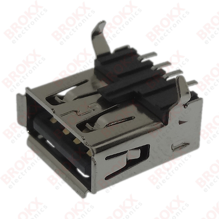 USB-A Haakse printconnector verguld SMD