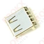 USB-A Angled PCB connector gold-plated SMD - Click Image to Close
