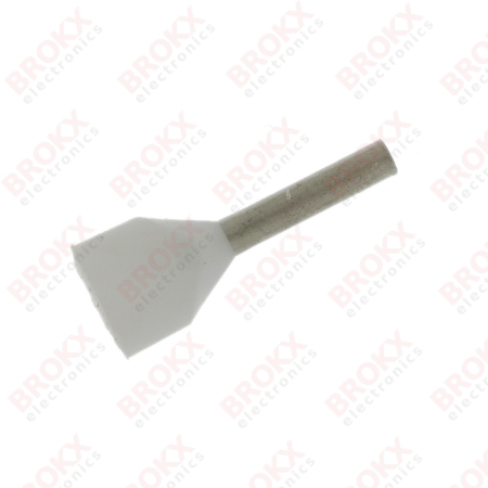 Bootlace ferrule 0.5 mm² White (Twin) - Click Image to Close