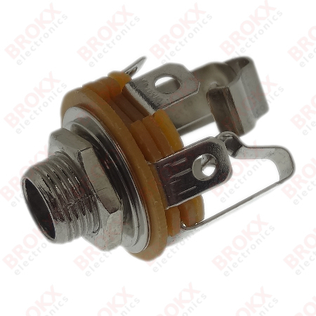 Jack 6,35 mm - vrouwelijk - stereo - paneelmontage - schakelend