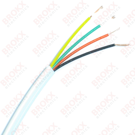 Telephone cable White flat 4-wire