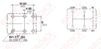 Enkel Wissel Contact (SPDT) - 12 VDC