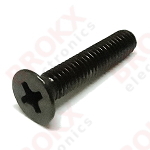 M4 x 20 Metal screw philips countersunk black - Click Image to Close