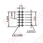 4-pole change-over contact - pcb mount