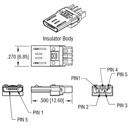 USB-B Micro plug - Click Image to Close
