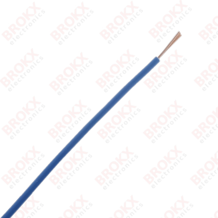 Mounting wire 0.5 mm² (Flexible) Blue - Click Image to Close