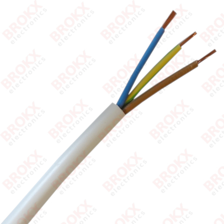 Mains cable 3 x 1.5 mm² White - Click Image to Close