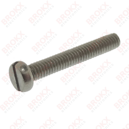 M2.5 x 16 Metal screw slotted stainless steel - Click Image to Close