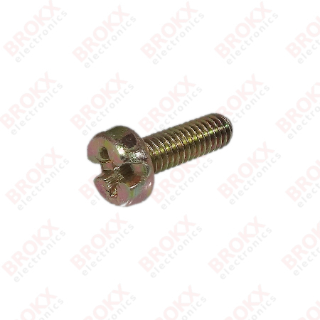 M4 x 12 Metal screw combi-head galvanized yellow - Click Image to Close