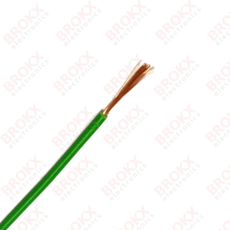 Mounting wire 0.5 mm² (Flexible) Green - Click Image to Close